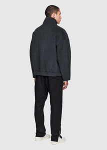 Cashmere Utility Track Jacket - Off Black