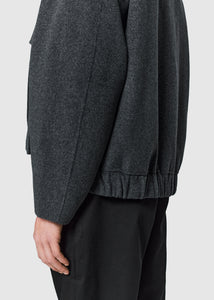 Cashmere Utility Track Jacket - Off Black