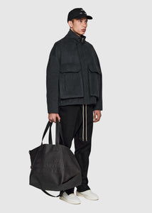 Cashmere Utility Track Jacket - Off Black