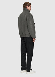 Cashmere Utility Track Jacket - Slate